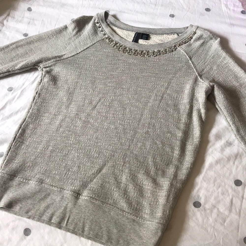 Cynthia Rowley Jewel Neckline Sweater 💎 • Size XS